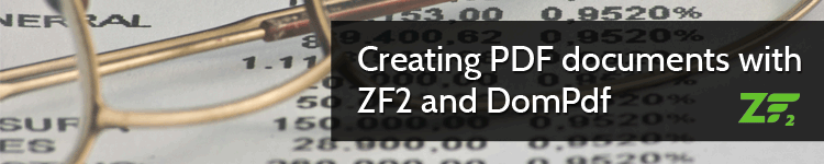 Creating PDF documents with ZF2 and DomPdf